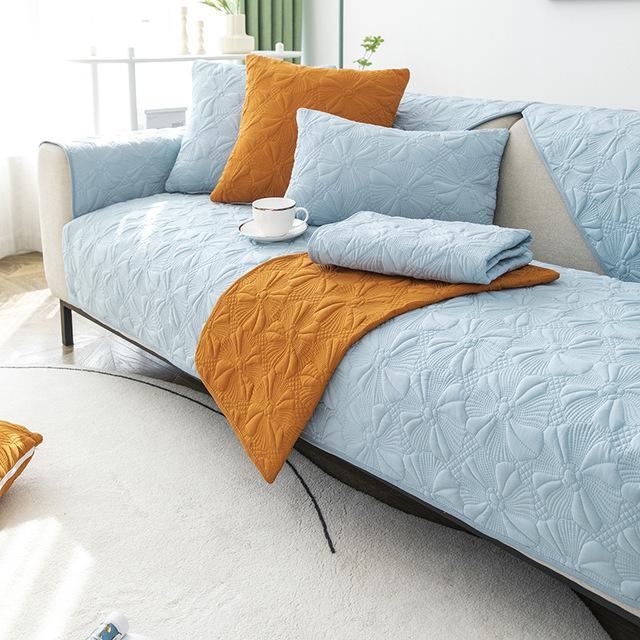 

Чехол для дивана для гостиной, утолщенный жаккардовый Нескользящий чехол для подушки, хлопковый бархатный универсальный чехол для дивана, полотенце на спинку 45x45 pillowcase 1