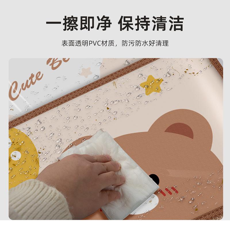 Car Back Seat Cover For Kid Waterproof Car Seat Back Protector For Child Kicking Cartoon Car Anti Kick Pad For Kids Stowing Tidy