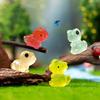 4Pcs Glowing In Dark Reptile Figurines Decoration Handmade Resins Craft For Bedroom Shelf Desk DIY Collection Ornaments