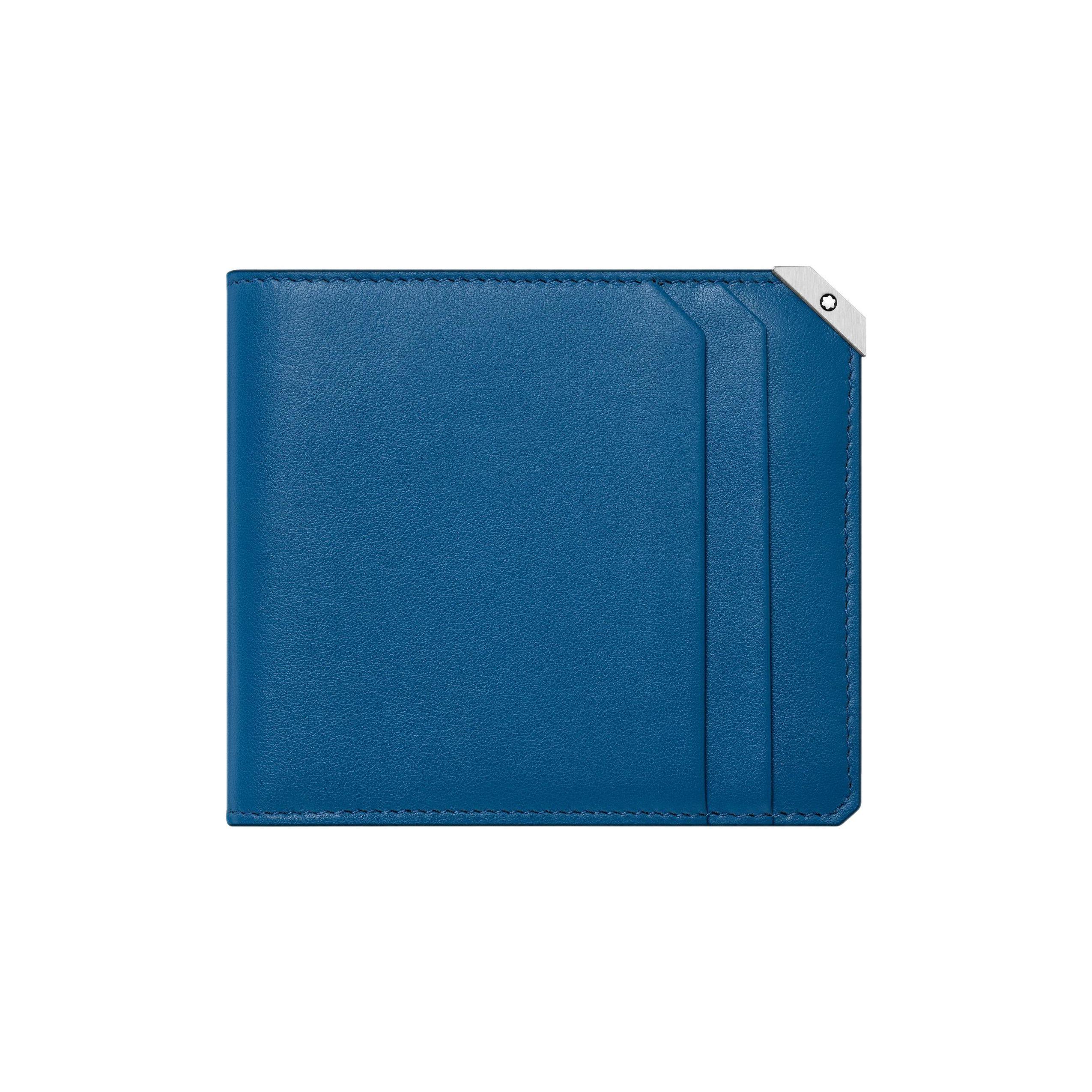 

Montblanc Logo Full Grain Leather Wallet Women Wallet Cobalt-Blue MB124090 Gift Set(Basic Set+Box+Shopping Bag)