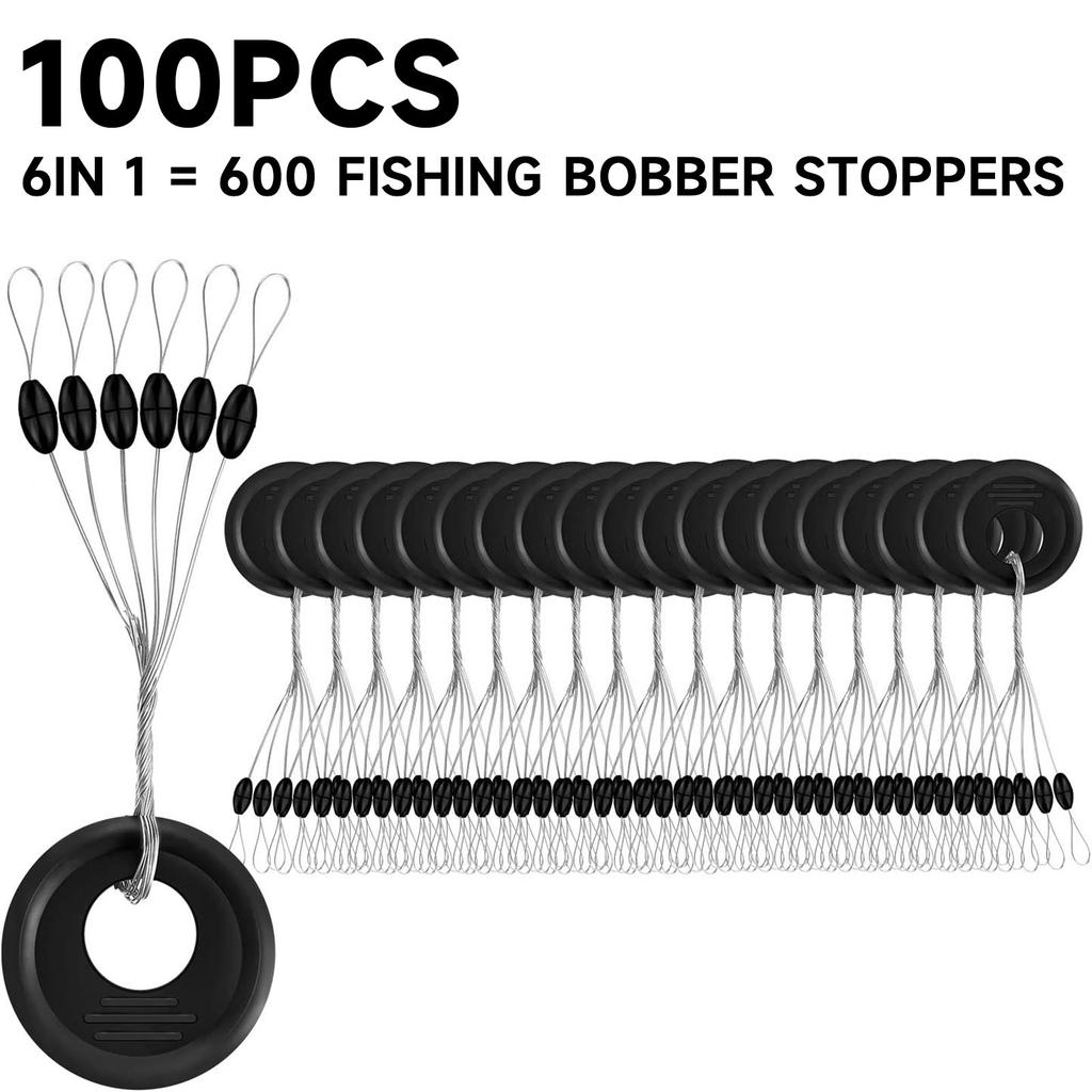 100pcs Rubber Space Bean Stopper 4 Sizes Carp Fishing Accessories Suitable For Fishing Line 0.2-5#