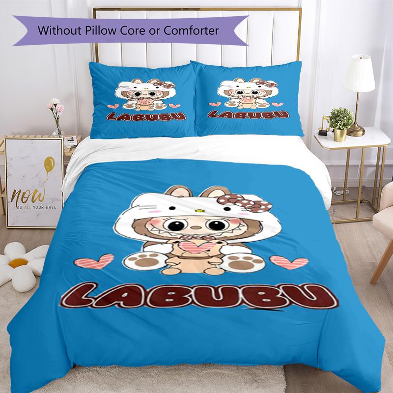 Labubu Quilt Cover Set Suitable for Playroom Machine Washable Perfect Gift for Friends Family