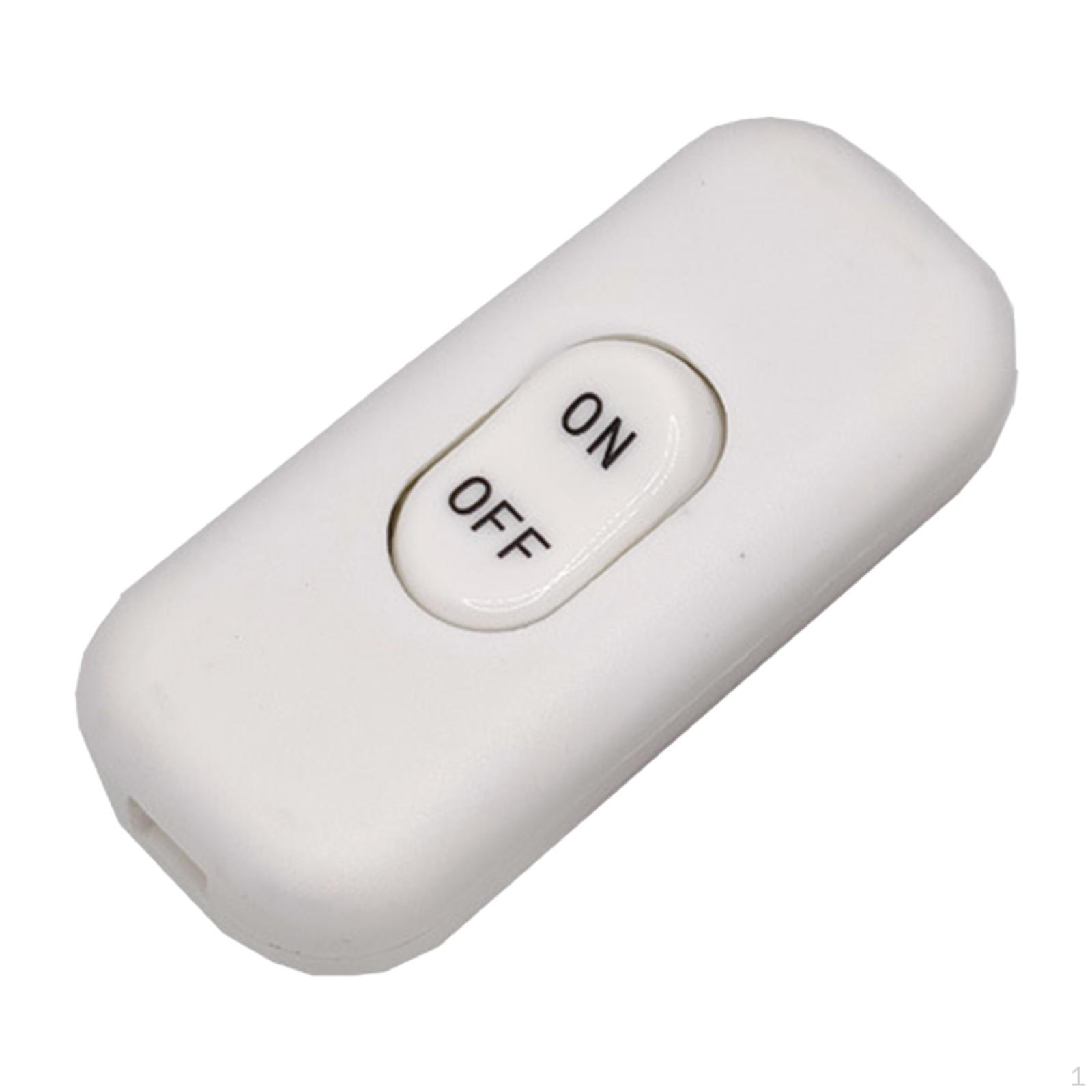 

Inline Cord Switch Appliance Replacement Rated 6A 250V Compact Lamp Control on Off for Desk білий