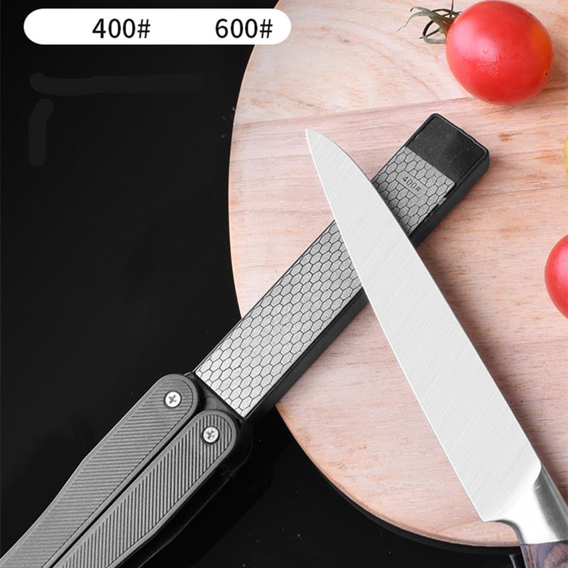Portable Knife Sharpener Folding Diamond Double-sided Fan Shape Knife Scissors Sharpening Stone Kitchen Ceramic Sharpening