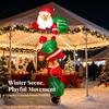 Christmas Inflatable Climbing Santa Festive, with Gift Bag, for Yard