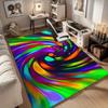 1pc. Colorful Swirl Abstract Rug Home Decorative Carpet Office Chair Cover Outdoor Mat Gift for Kids Room Bedroom Living Room Decoration