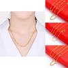 Brass Gold Plated Necklace Trendy Water Wave Design Gift For All**