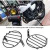 Acouto 5.75inch Black Retro Motorcycle Headlight Grill Round Cover Mask for Headlight Grill Motor