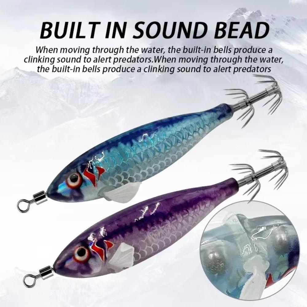 5PCS/BOX 7.8mm Size Glowing Squid Jig 6g Weight Squid Fishing Lure  Night Fishing