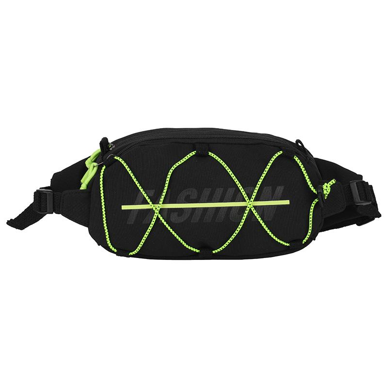BALANG Nylon Fabric Outing Bag, Sling Bag Regular Men's Black/White BALANG-BLA-031
