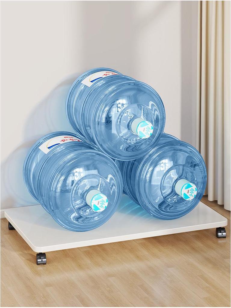 Multi-Purpose Movable Storage Tray with Casters: Floor Stand, Shelf, Bracket, and Container