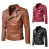 European and American Style Popular Men's Special Craftsmanship Windproof Locomotive Lapel Leather Jacket Jacket