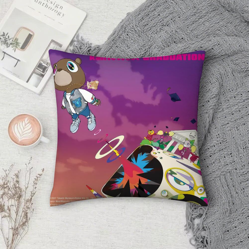 Rapper Kanye West Beauty And The Beast Pillow Case Cover Square Sofa with for pattern comfortable cushionsuitable of room