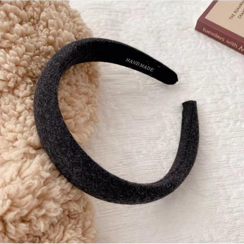 Trendy Solid Color Fabric Sponge Headband Sweet Girls Hair Accessories for Women Gift Jewelry