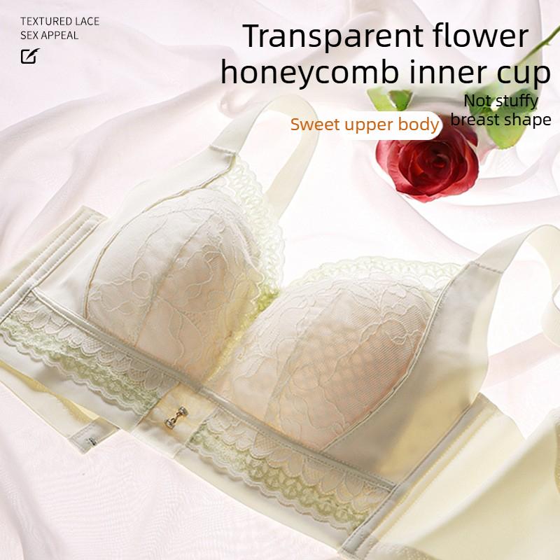 Wire-free Plus-size Slimming Lifting and Side-support Bra for Women with Large Busts Lace Shaping Bra