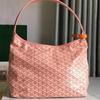 Ding Edition Hobo Crossbody Tasche: Hundezahn Weiches Leinen, Leder Schultergurt