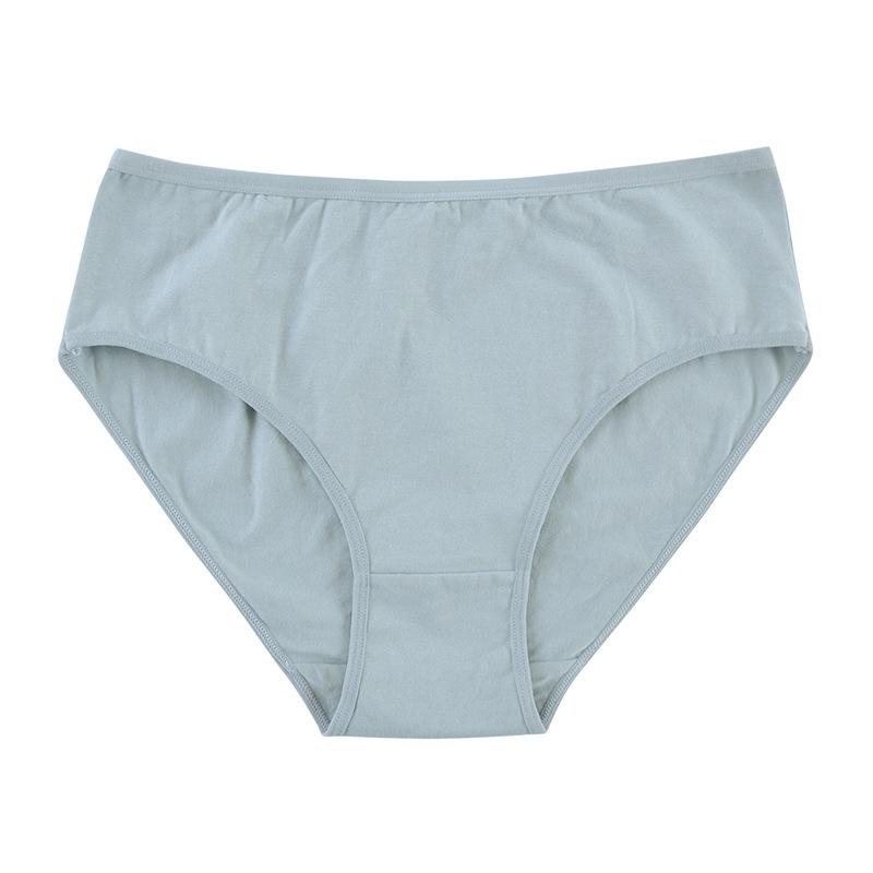 Cross-border High Waist Cotton Panties, 95%-100% Cotton 40S Breathable, Solid Color L-XXL, Women's Daily Briefs