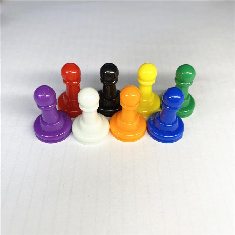 32 Pieces Plastic Pawn Chess Pieces For Board Games Supplement Pack, Component, Tabletop Markers, Arts And Crafts 8 Colors