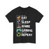 Eat Sleep Anime Gaming Repeat T-Shirt, Kawaii Otaku Anime Manga Fans Shirt