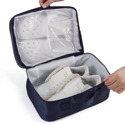 Upgraded Multi-layer Travel Shoe Bag Waterproof Sturdy Sneakers Storage Bag Zipper Portable Storage Box Store 4 Pairs of Shoes