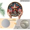 2D Flat Retro Round Aluminum Wall Hanging, Independence Day Five-pointed Star Design, Indoor Outdoor Wall Decor, Home Commemorative Gift