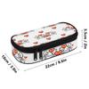 Pencil Pouch High Capacity 300D Polyester Zip Around Closure with Mesh Pocket Removable Divider and Pen Slots for School and Study