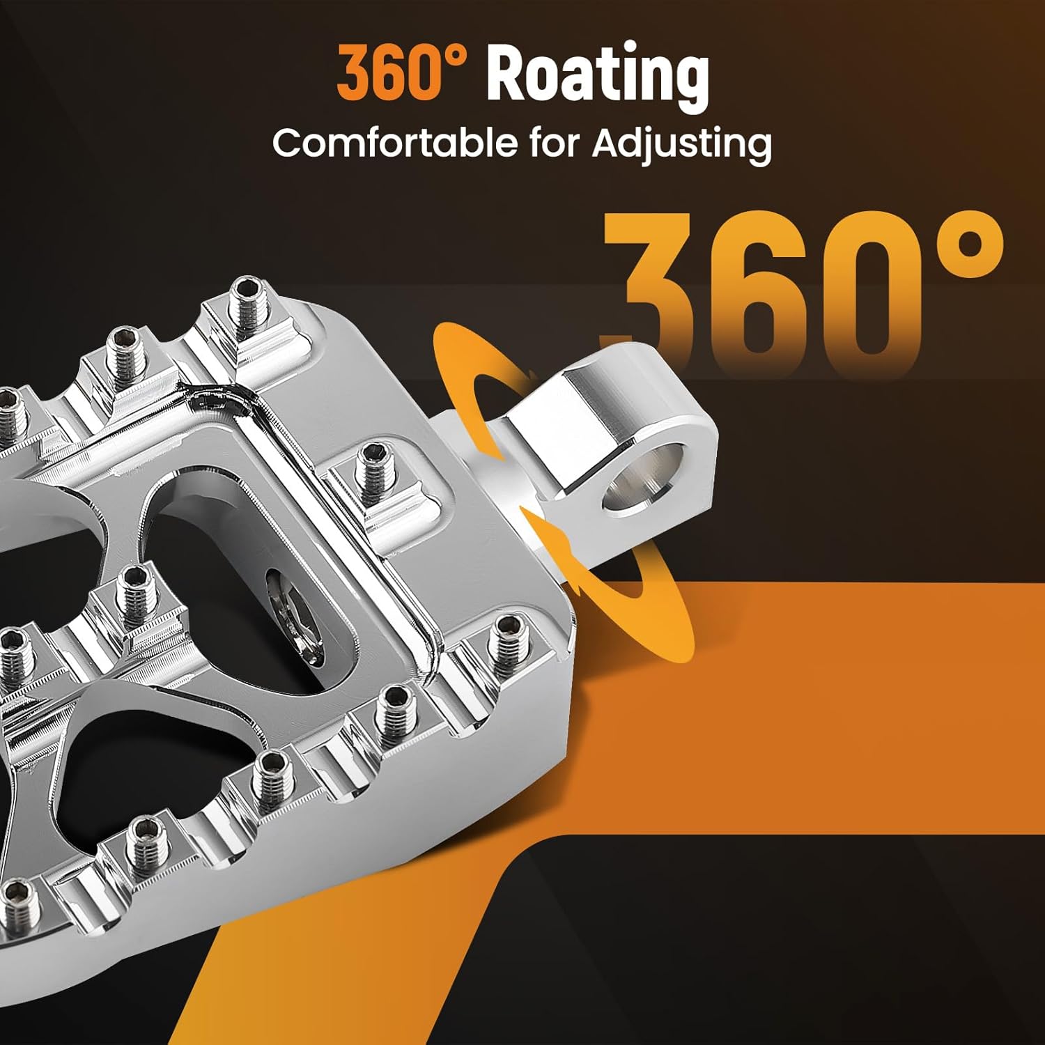 

maXpeedingrods Wide Motorcycle Foot Pegs, 360° Rotating Foot Pegs for Harley Dyna 1993-2017 for Fatboy 1990-2017 for Iron 883 2009-2017 for