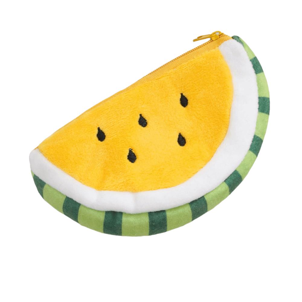Cute Watermelon Coin Purse Zipper Cartoon Mini Card Bag Funny Plush Fruit Wallet Women