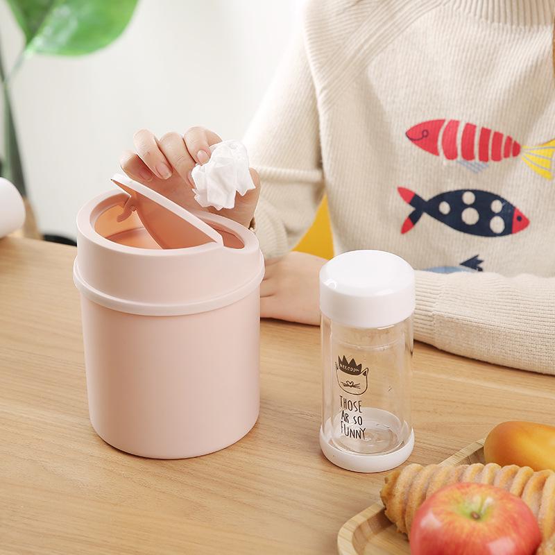Mini Desktop Trash Can for Dorm or Bedside - Cute and Compact