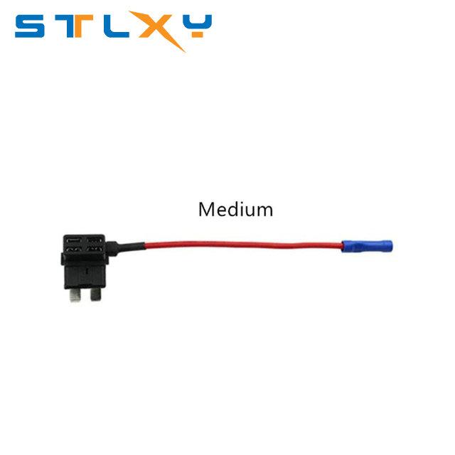 12V MINI SMALL MEDIUM Size Car Fuse Holder Add-a-circuit TAP Adapter with 10A Micro Mini Standard ATM Blade Fuse