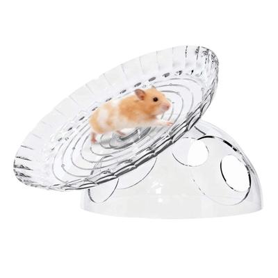 New Acrylic Hamster Running Wheel Anti-slip Silent Spinner Cage Running Wheel Quiet Extra Large Pet Exercise Tool Pet Cage Use