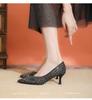 Women's Pointed Rhinestone Stiletto High Heels - Comfortable, Elegant Evening Shoes