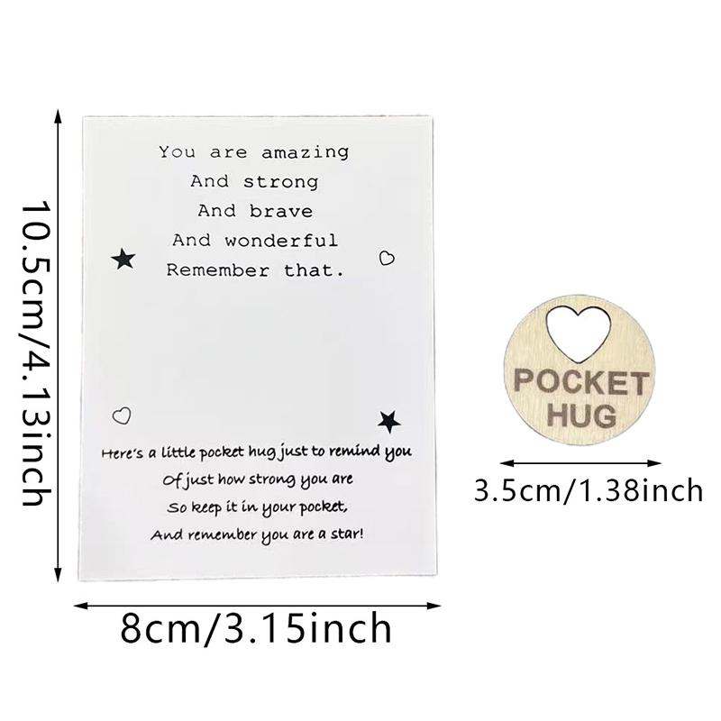 You Are Amazing And Strong Little Pocket Hug Token & Greeting Card For Friends Family Think Of You Missing You Gift