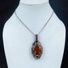 Carnelian 999 Copper Wire Wrapped Pendant, Handmade Gemstone Pendant Jewelry, Gifts For Wife Brand New Pendant