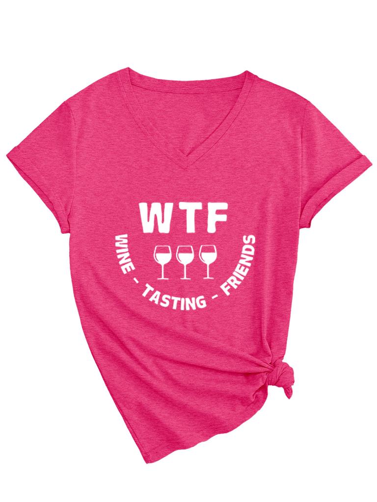 Stylish and Comfortable Women's V-neck Short-sleeved T-shirt
