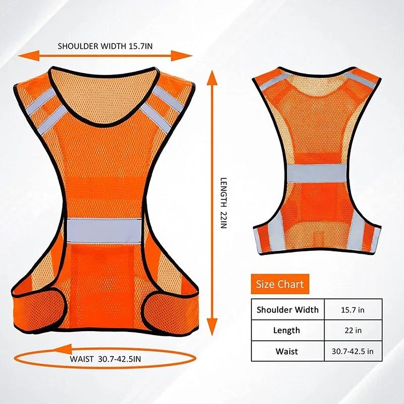 Cycling Reflective Vest High Visibility Safe Jacket for Night Riding Running Jogging Motorcycle Outdoor Sports Waistcoat