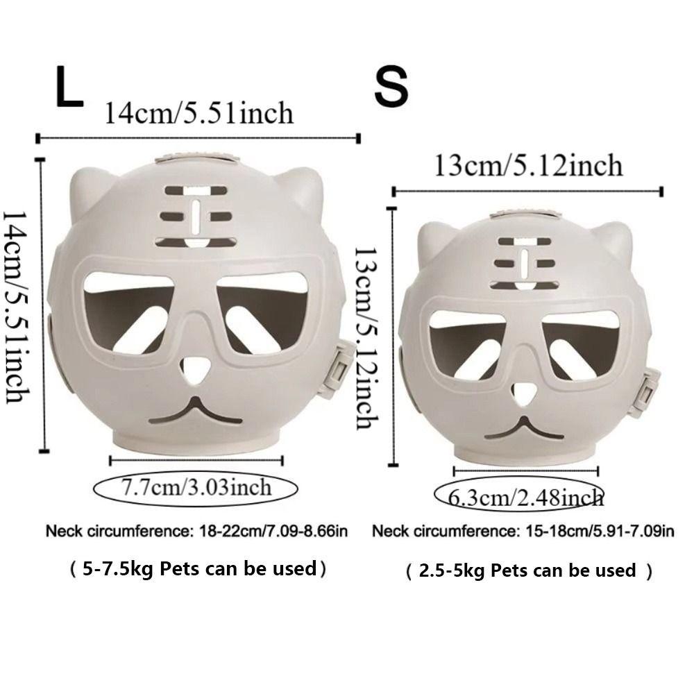 Breathable Cat Bubble Muzzle Anti-Bite Cat Head Cover Protective Pet Space Hood Grooming