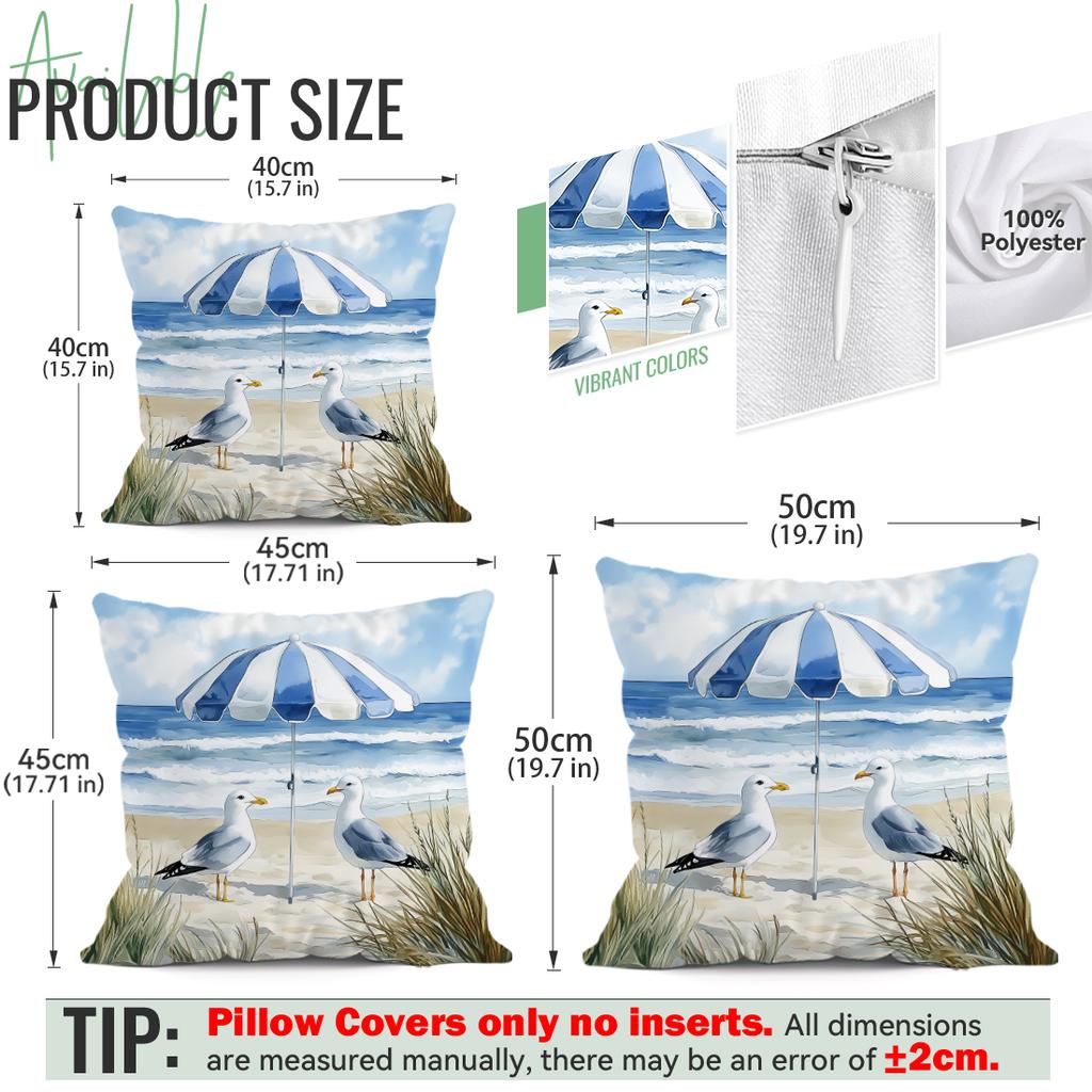 4pcs Setmarine Theme Cushions Pillowcase Polyester Cushion Cover Throw Pillow Pillowcover Home Car Sofa Decor