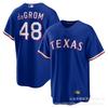Mens MLB Texas Rangers Baseball Jersey Custom Embroidered Seager 5 Garcia 53 DeGrom 48 Short Sleeve Cotton Blend V-Neck Sportswear
