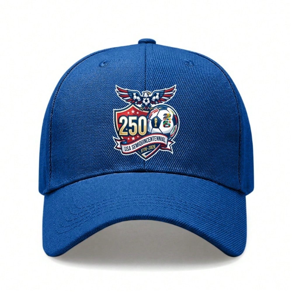 [Patriotic Baseball Cap] 250Th Anniversary USA Semiquincentennial Printed Black Polyester Adjustable Breathable Sun Protection Casual Outdoor Sports