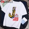 Funny cartoon T-shirt for JoJos Bizarre Adventurestylish Japanese anime T-shirt for womensummer graphic hip-hop top