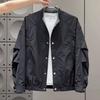 Freizeitjacke Herren Freizeit Unifarbene Stehkragenjacke Herrenjacke