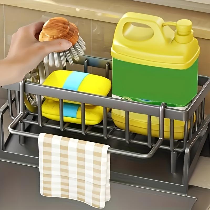 1pc Kitchen Sponge Holder - Durable ABS Plastic, Space-Saving Design with - Ideal for Dishwashing and Cleaning, Dishwashing Essentials