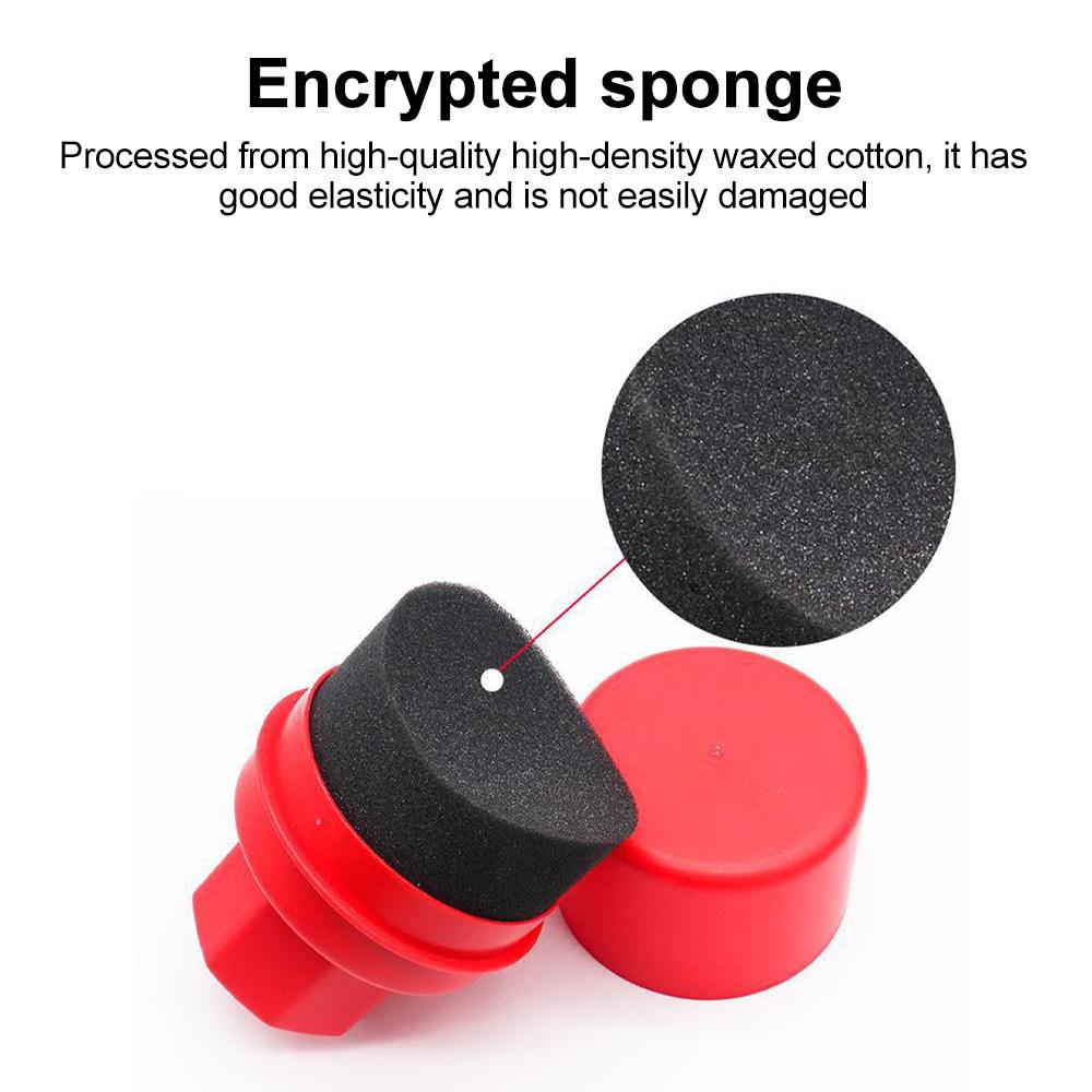 Car Wheel Polishing Waxing Curved Tire Sponge Brush With Cover Tire Clean Contour Dressing Applicator Pads Car Accessories
