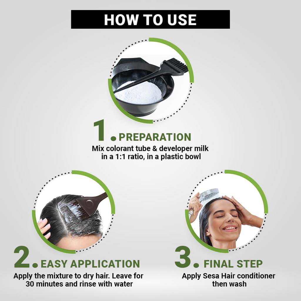 SESA Dark Brown 3.0 Hair Colour For Men And Women 118ml Pack Of 1 Covers Grey Adds Shine Long Lasting Soft Glossy Finish Hair Dye