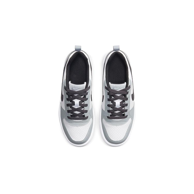New Nike Court Borough Low White Black Wolf Grey GS 839985-104