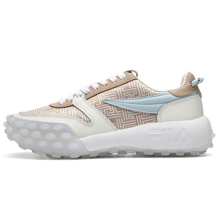 FILA Fashion Sneakers Lace Up Low top Running Shoes Women's White Cuban Sand F12W144141FSC