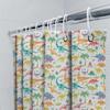 Vibrant Dinosaur Print Shower Curtain For Bathroom Decor Waterproof Fabric Wall Hanging Home Decoration In Multicolor Patterns