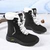 Winter New Outdoor Snow Boots Women's Medium Tube Piled Thickened High-top Large Cotton Shoes Outdoor Cotton Boots