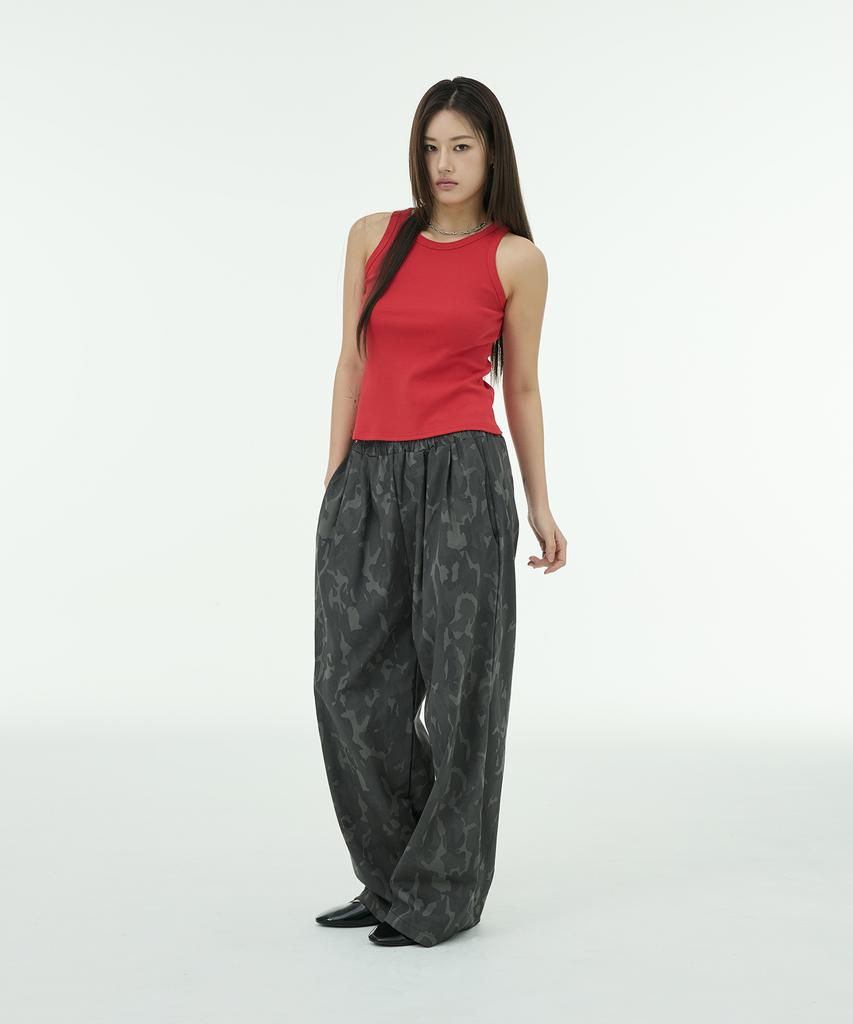 MUTTLETT Camouflage Wide Pants - Black